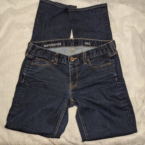 J Crew Matchstick Dark Denim Straight Leg Jeans - Picture 1 of 4